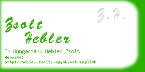 zsolt hebler business card